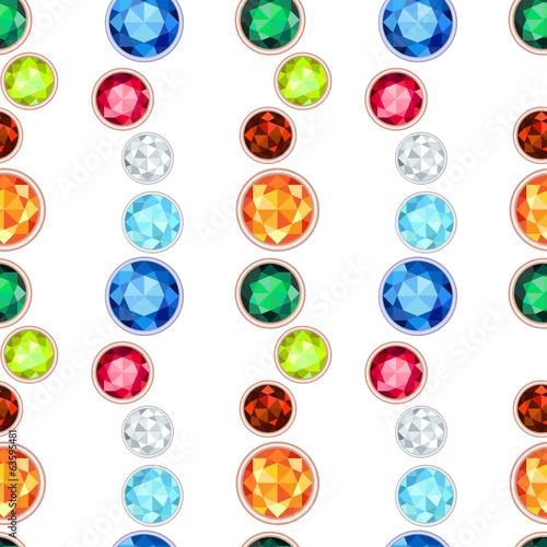 colored gemstone seamless pattern