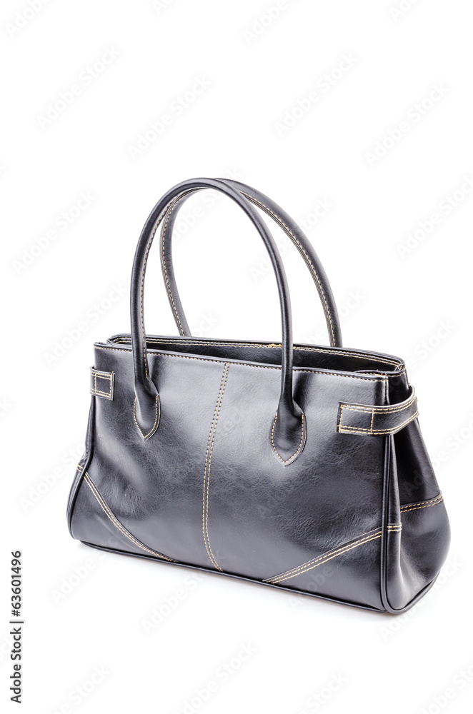 Woman leather bag isolated white background Woman leather bag isolated white background