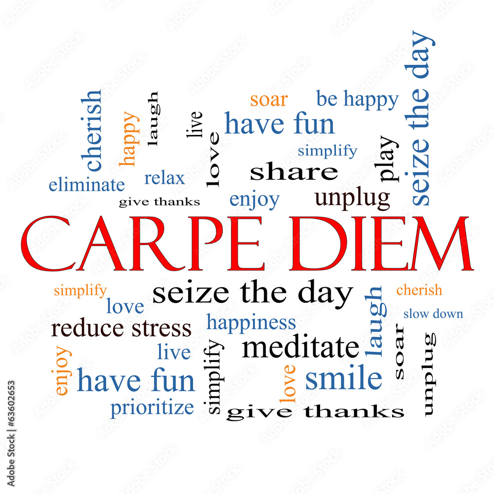 Carpe Diem Word Cloud Concept