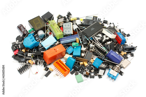 Photography Electronic Components mix, for SMD and THT assembly