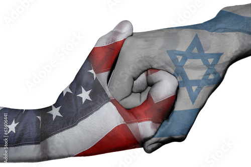Handshake between United States and Israel