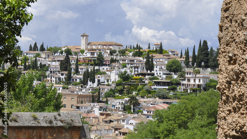Granada, Altstadt, Alhambra, Sommer, Spanien