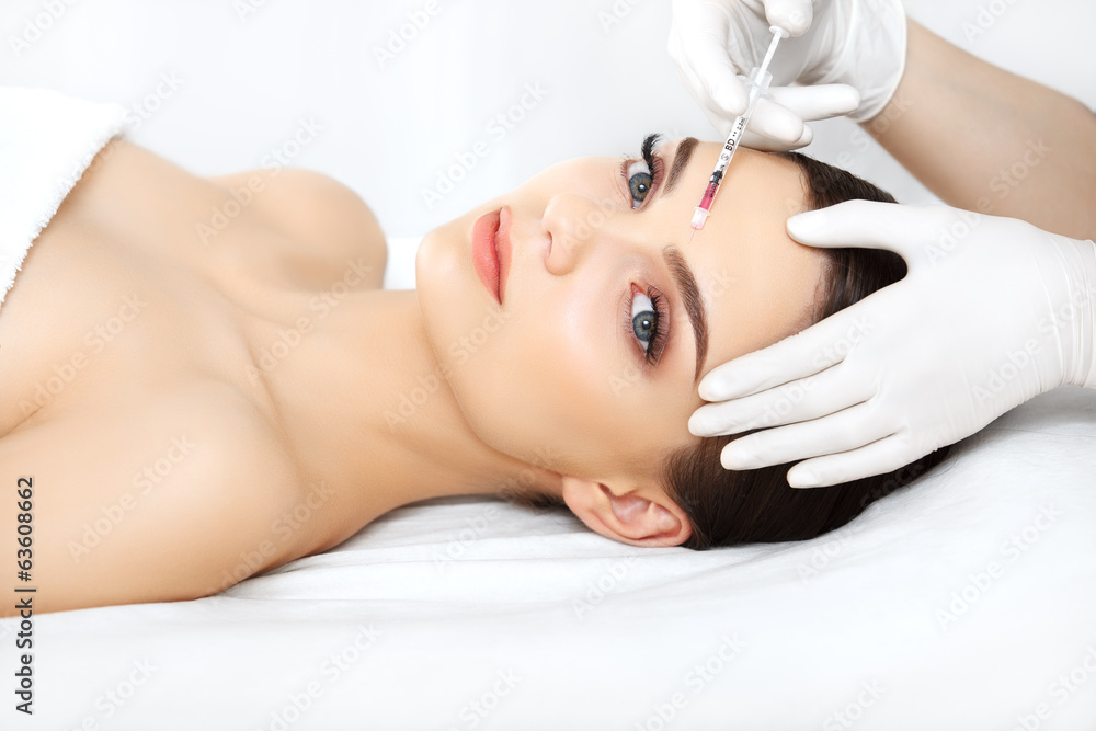 Beautiful woman gets injections. Cosmetology. Beauty Face Beautiful woman gets injections. Cosmetology. Beauty Face