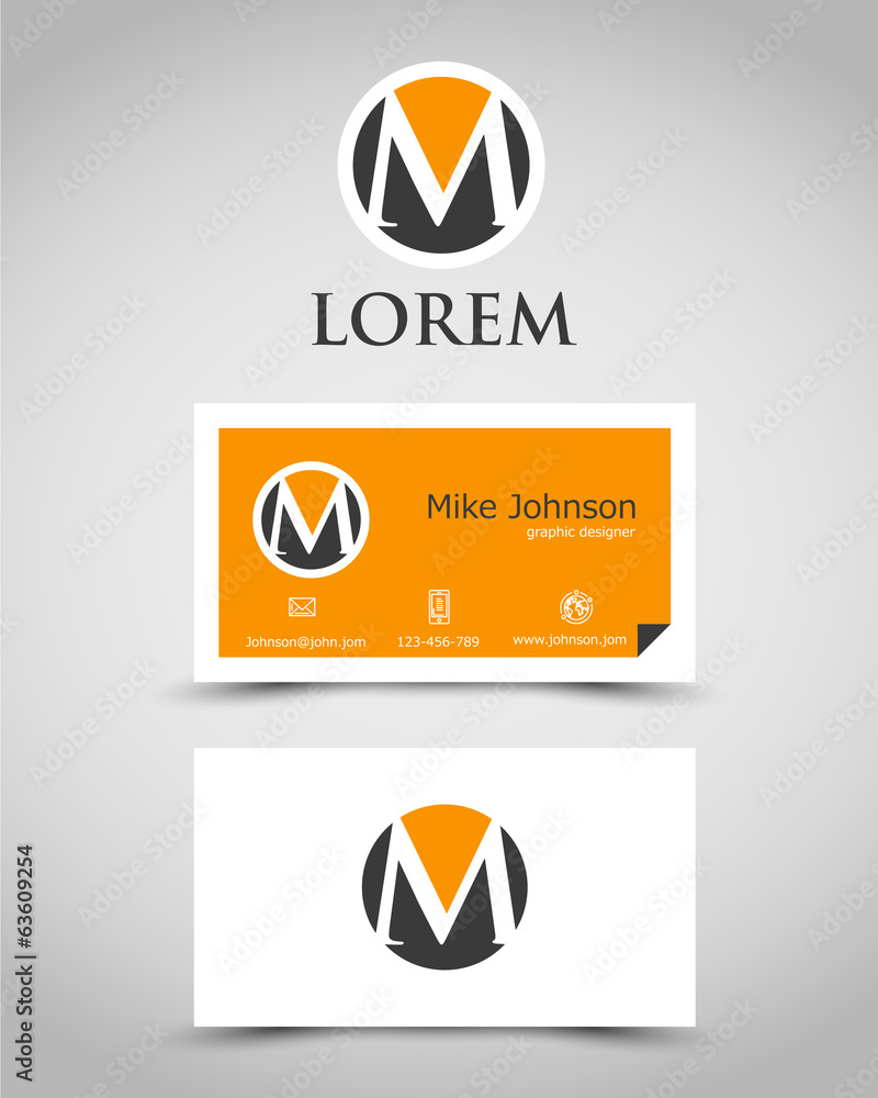 modern business card M modern business card M