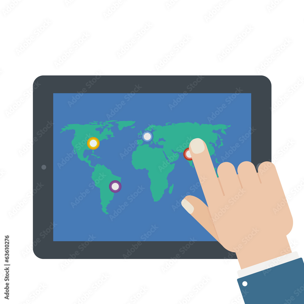 flat tablet touch screen isolated background flat tablet touch screen isolated background