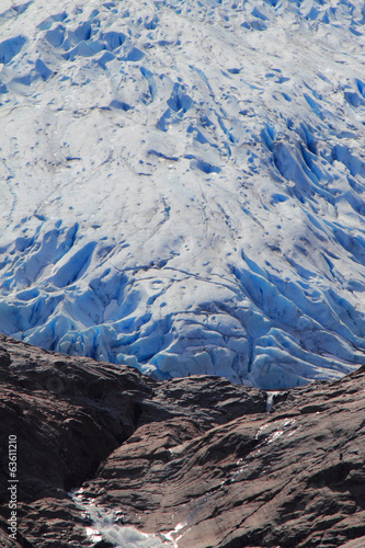 The morene of Engenbreen glacier photo