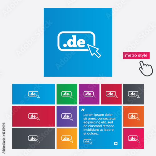Domain DE sign icon. Top-level internet domain