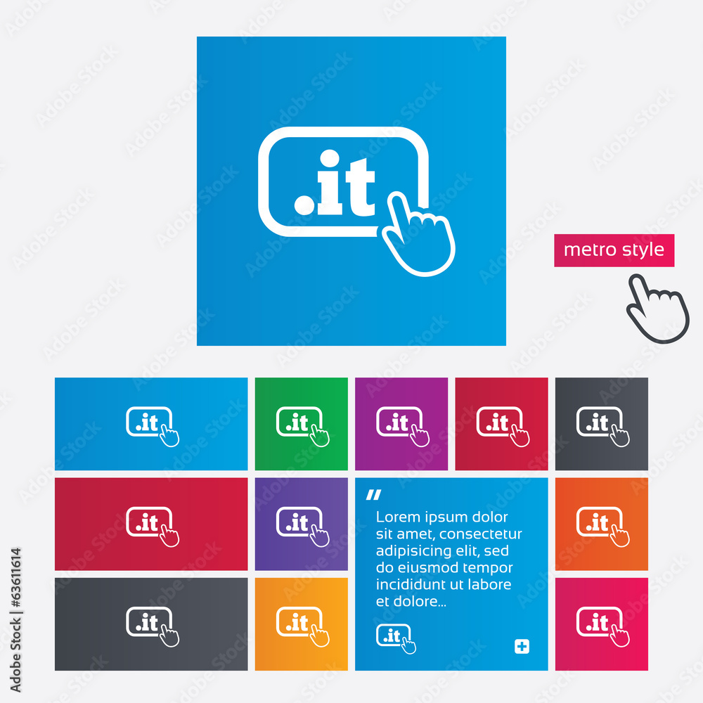 Domain IT sign icon. Top-level internet domain Domain IT sign icon. Top-level internet domain