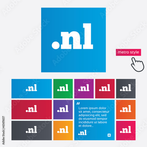 Domain NL sign icon. Top-level internet domain