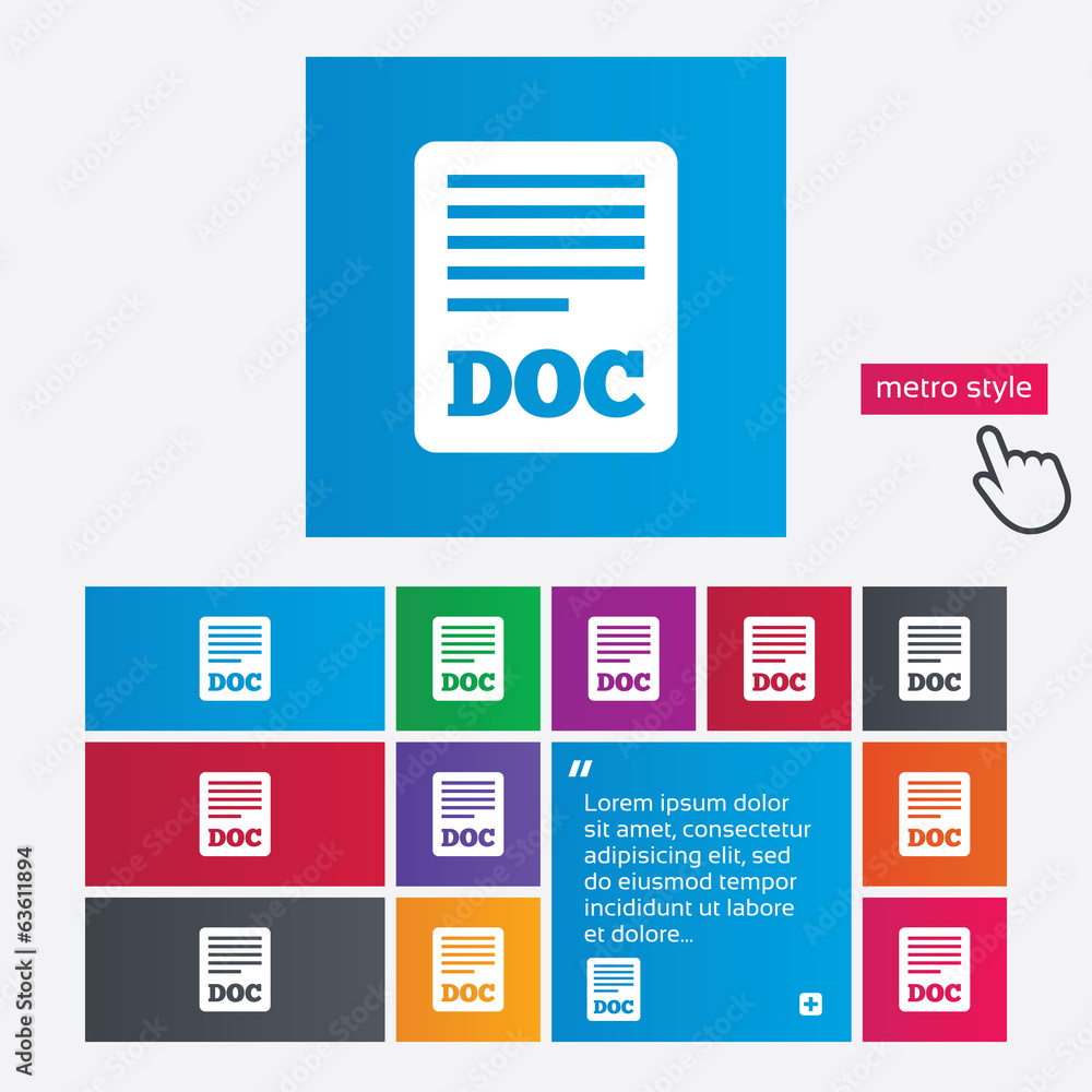 File document icon. Download doc button. File document icon. Download doc button.