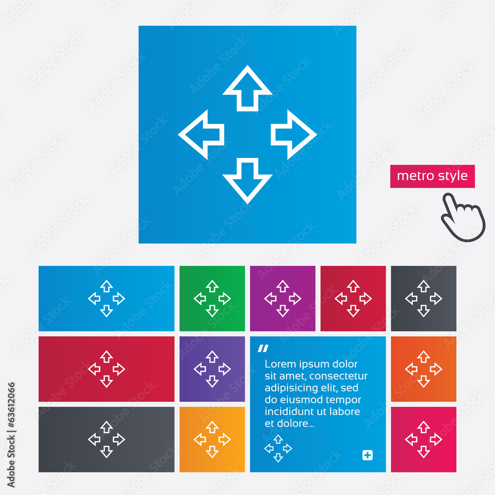 Fullscreen sign icon. Arrows symbol. Fullscreen sign icon. Arrows symbol.