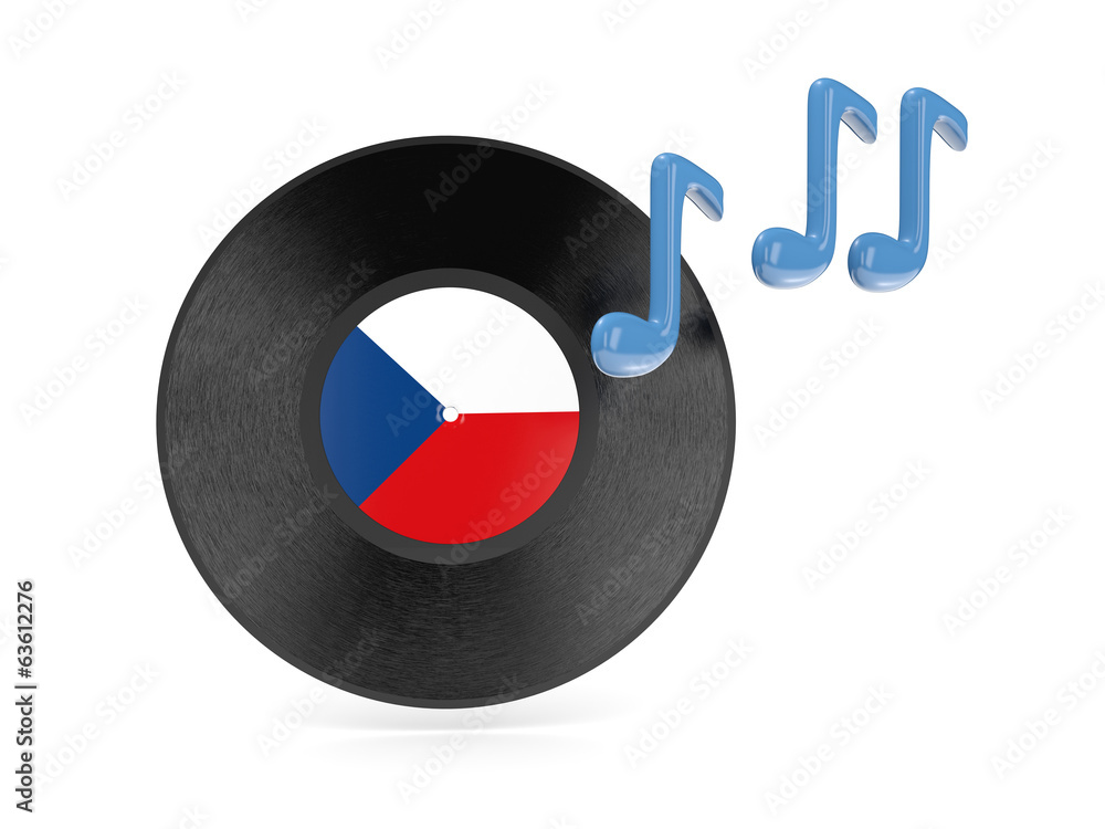 Vinyl disk with flag of czech republic Vinyl disk with flag of czech republic