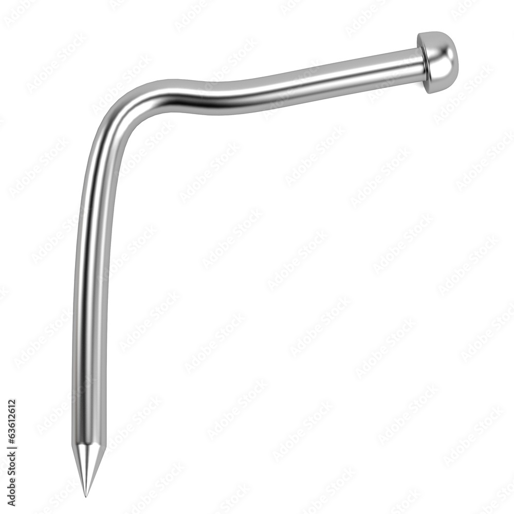 realistic 3d render of bended nail realistic 3d render of bended nail