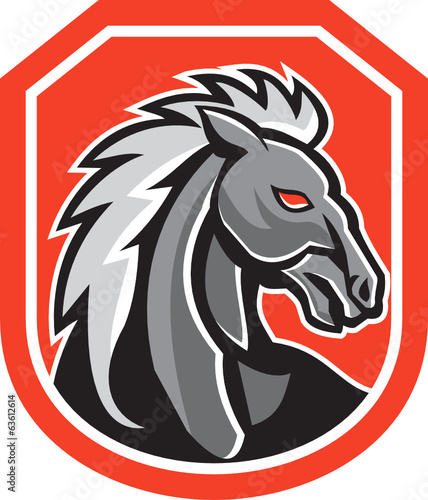 Horse Head Shield Retro