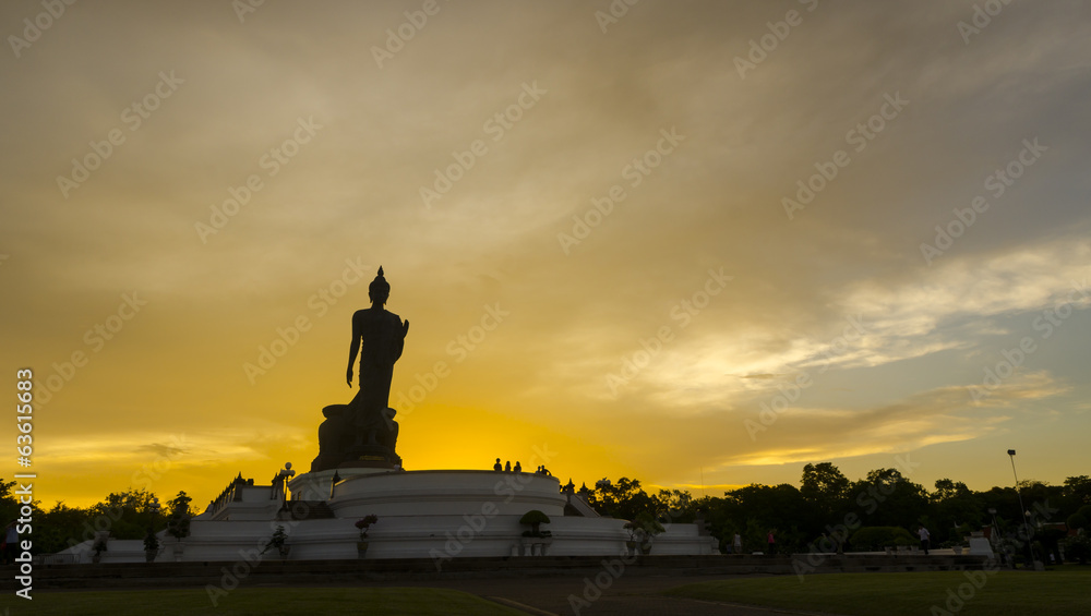 Buddhist park in the Phutthamonthon district, Buddha Monthon. Nakhon Pathom Province of Thailand.