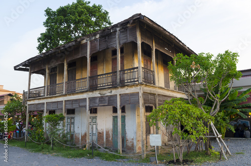 Photography Old house collapsing from time. Bangkok,Thailand.