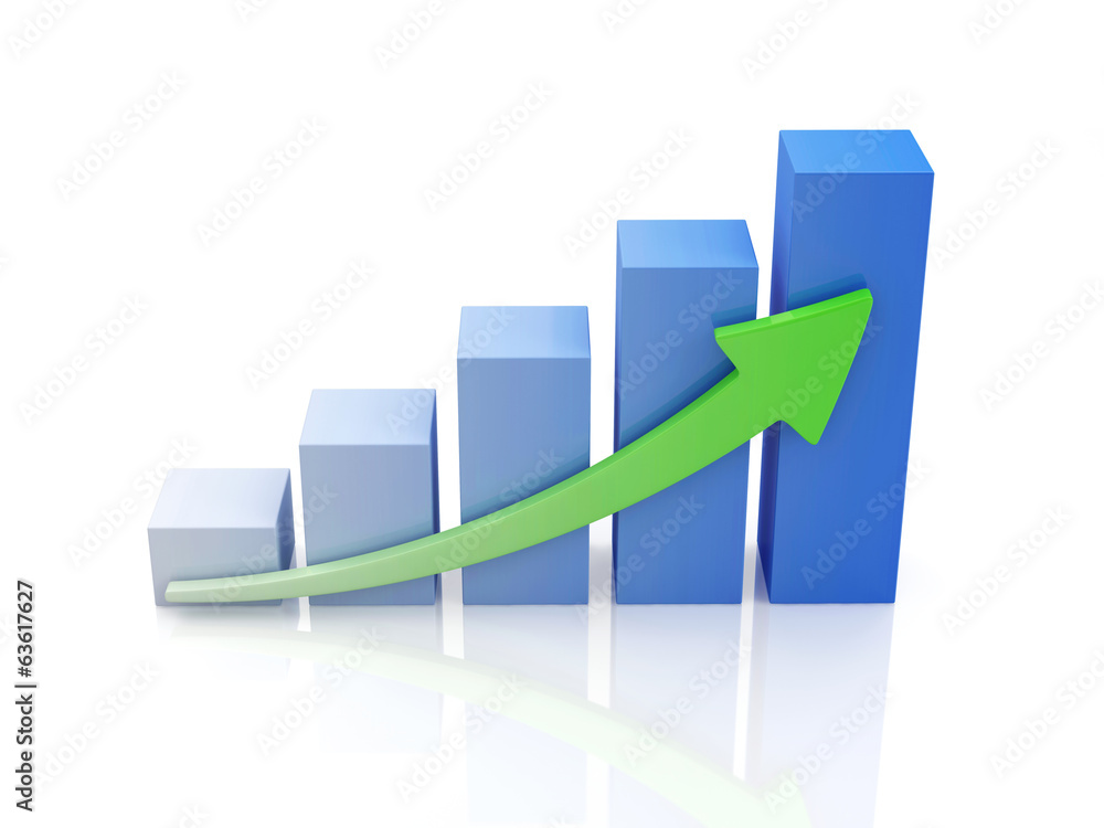 Business Graph isolated on white background Business Graph isolated on white background
