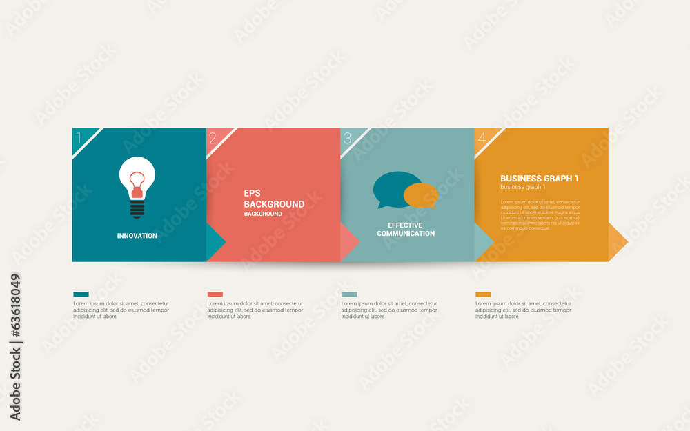 Step tutorial template for infographic. Stock Vector | Adobe Stock