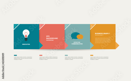 Step tutorial template for infographic.