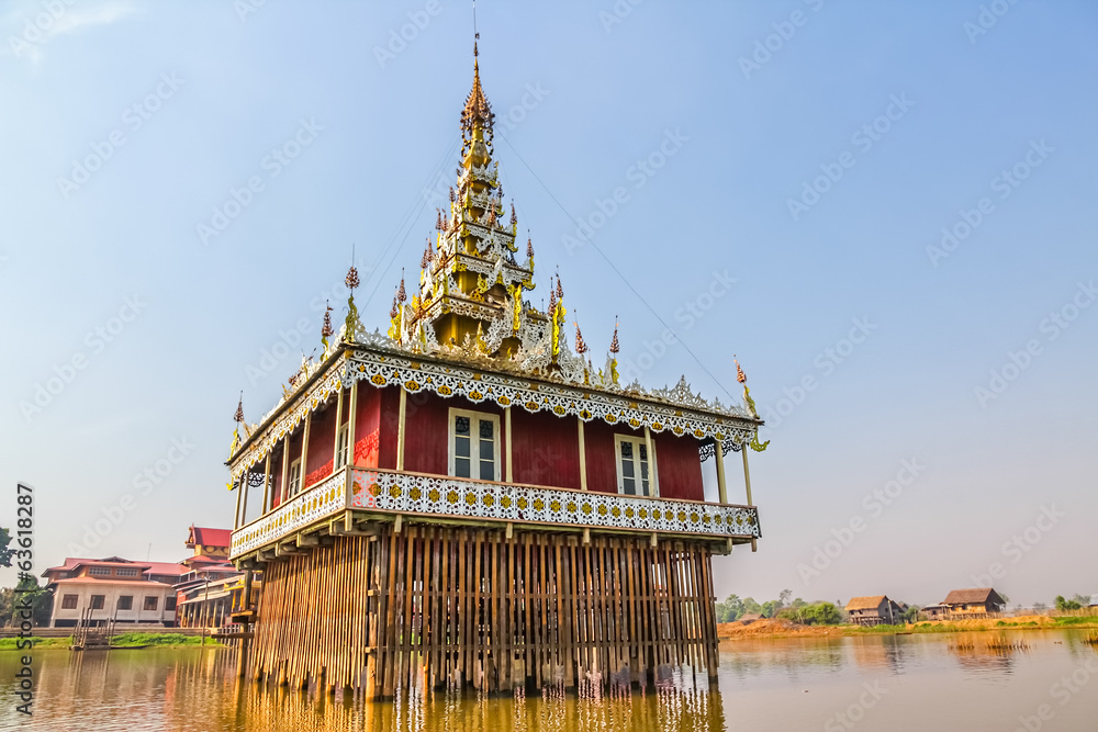 Pagoda in Inle lake, Myanmar.