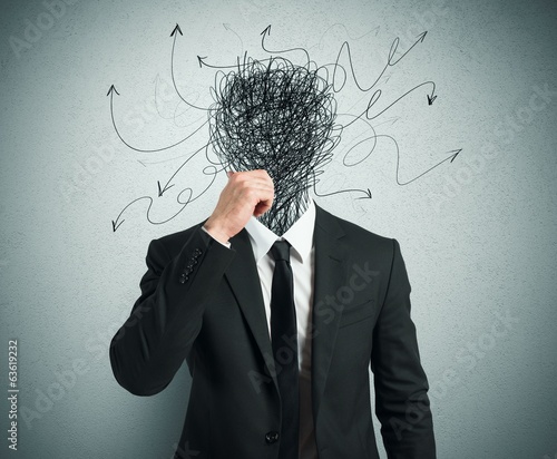 Quadro su tela Confused businessman