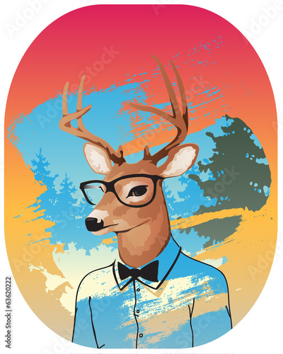 hipster deer