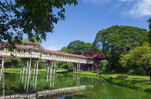 Beautiful building in Sanamchan Palace at Nakhon Pathom province (Thailand)