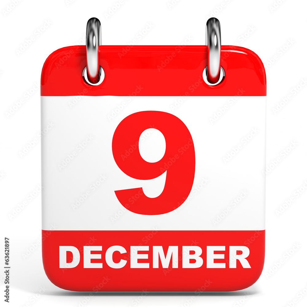 Calendar. 9 December. Calendar. 9 December.