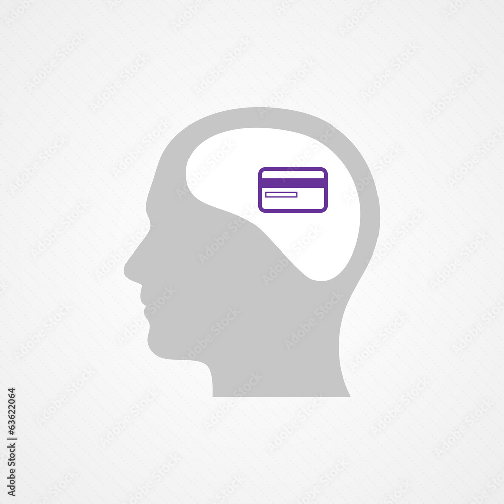 Head and credit card Head and credit card
