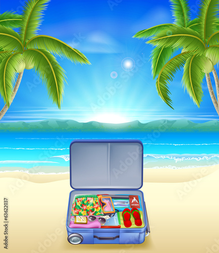 Tourist Suitcase on Tropica...