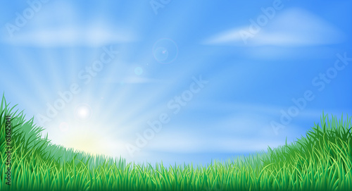 Countryside field and sun rise background