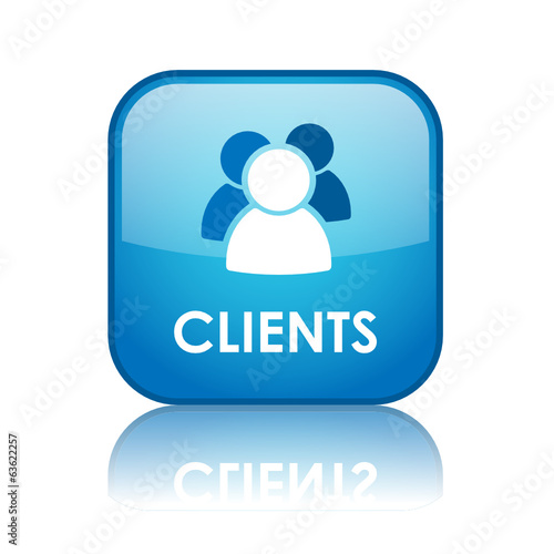"CLIENTS" Web Button (testimonials projects partners about us)