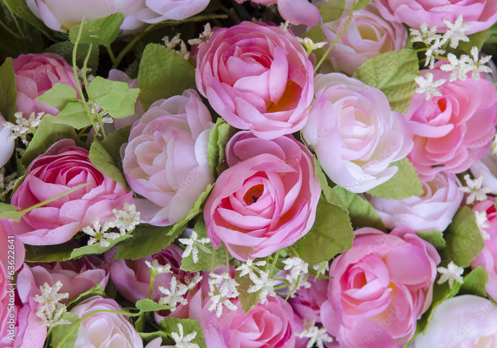 wedding bouquet with rose bush, Ranunculus asiaticus as a background wedding bouquet with rose bush, Ranunculus asiaticus as a background