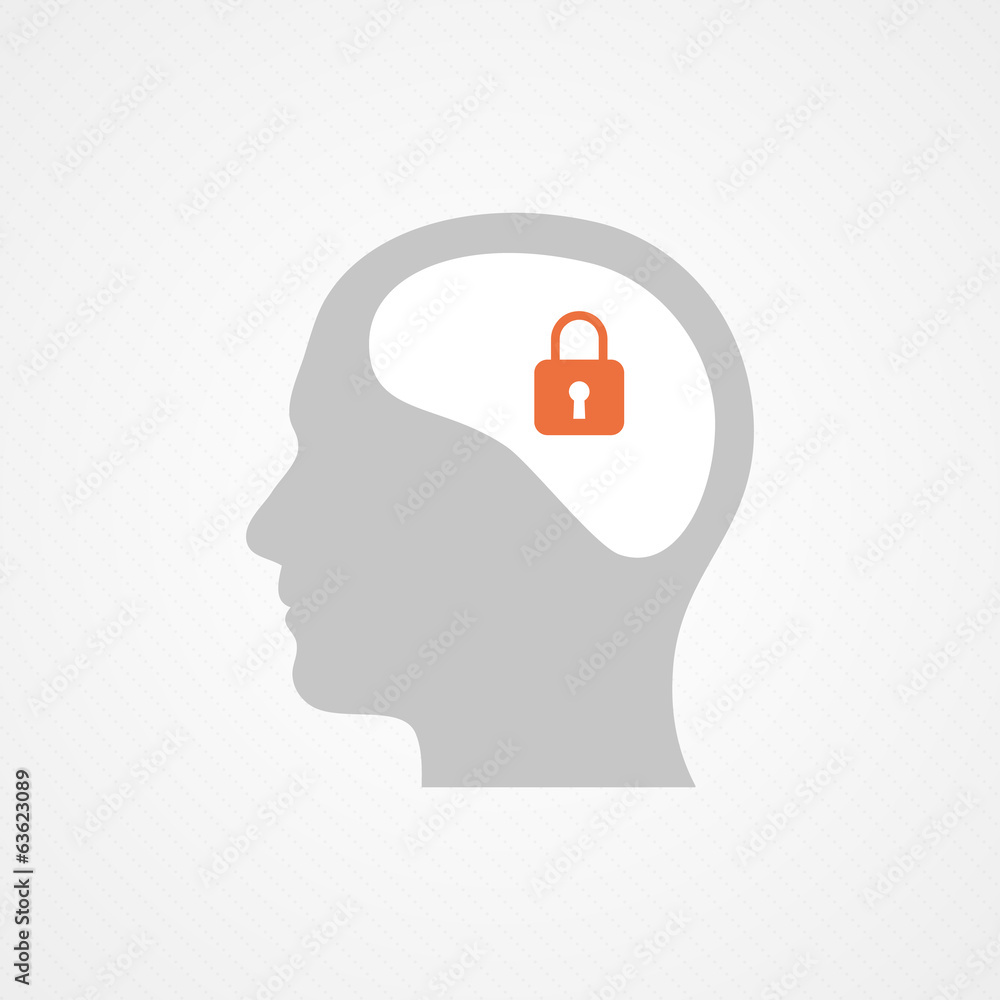 Head and padlock Head and padlock
