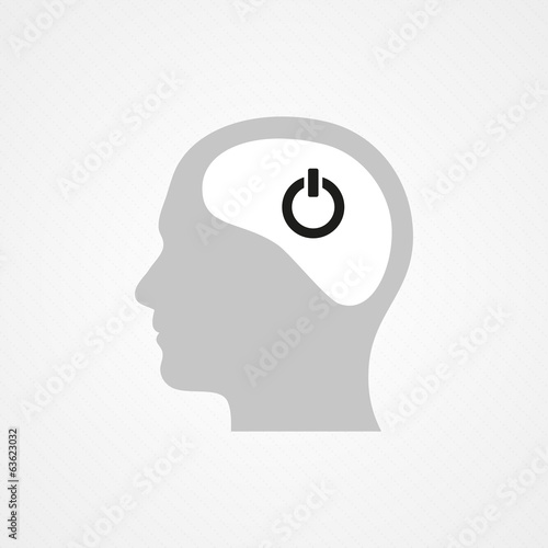 Head and on/off icon