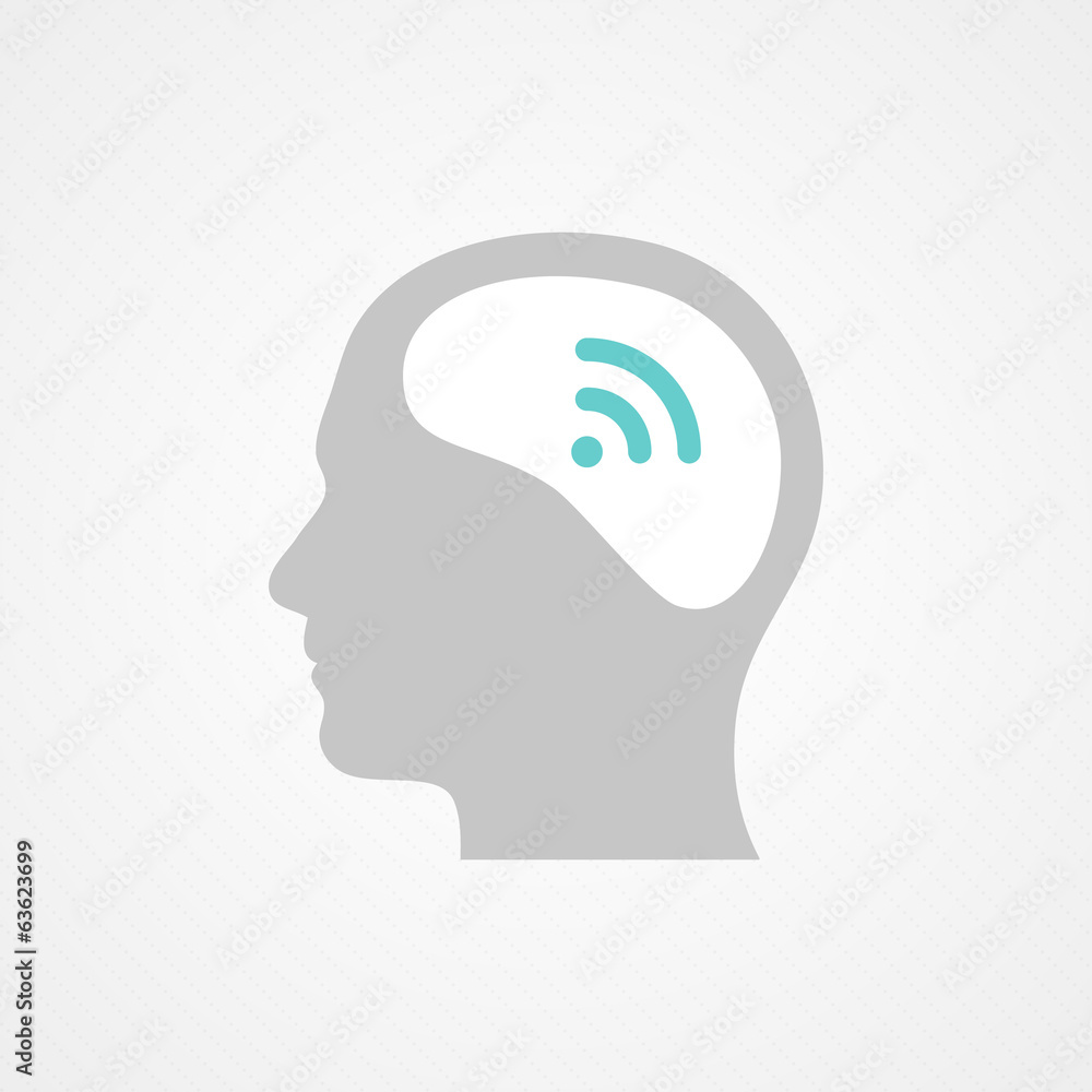 Head and signal icon Head and signal icon