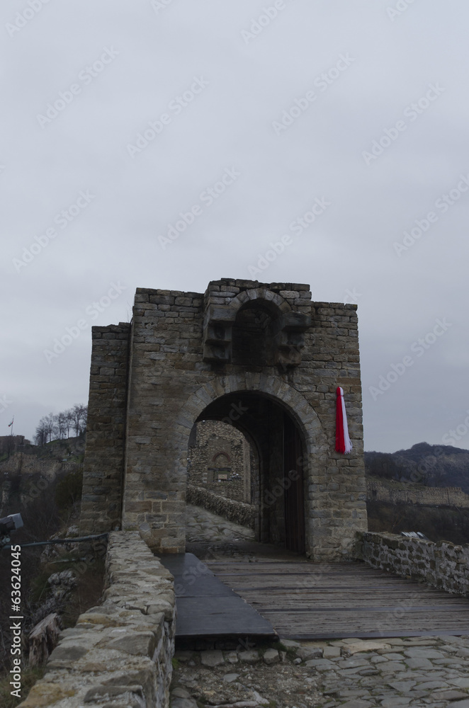 Wall and entrance in Tsarevets fortress, Veliko Tarnovo