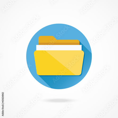 Vector Folder with Documents Icon