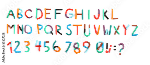 plasticine color alphabet