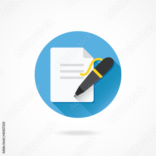 Vector Pen and Document Icon