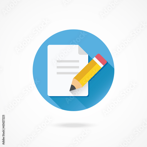Vector Pencil and Document Icon