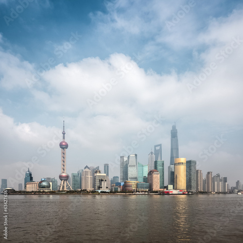panoramę Szanghaju panoramiczny widok