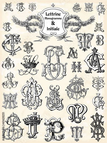 Lettrine Monogramme & initiale