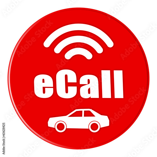 Button eCall in rot - g785