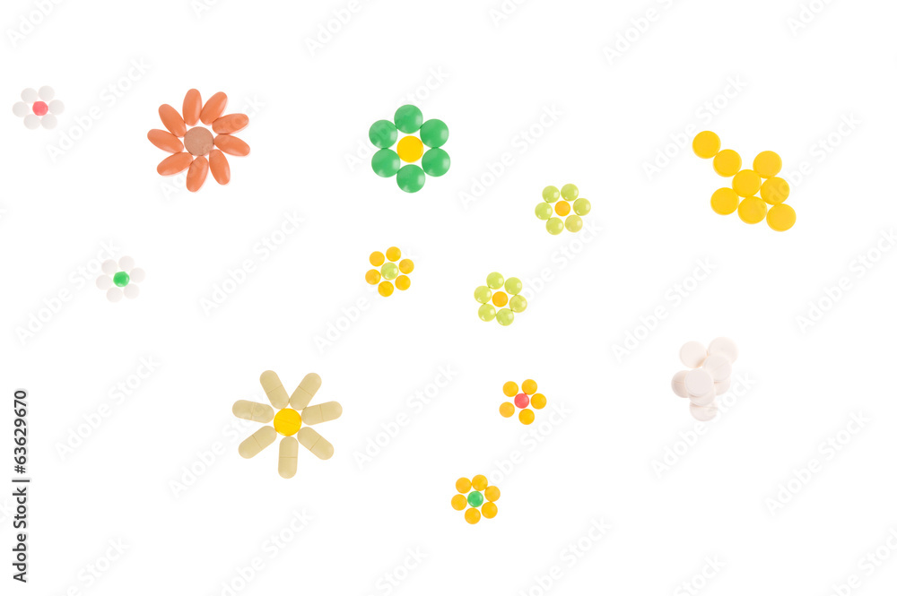 Obraz premium Pills isolated on white background