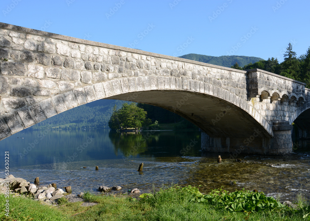 Stone Bridge at Lake Bohinj
