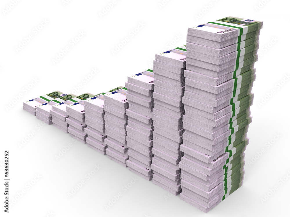 Money stacks graph. Money stacks graph.