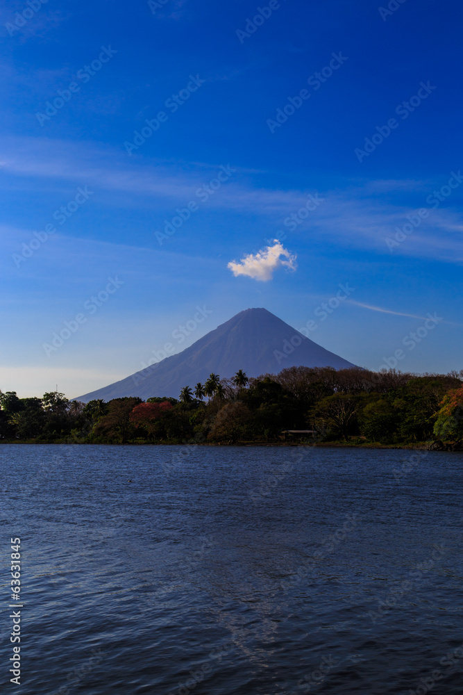 Ometepe view with blue sky