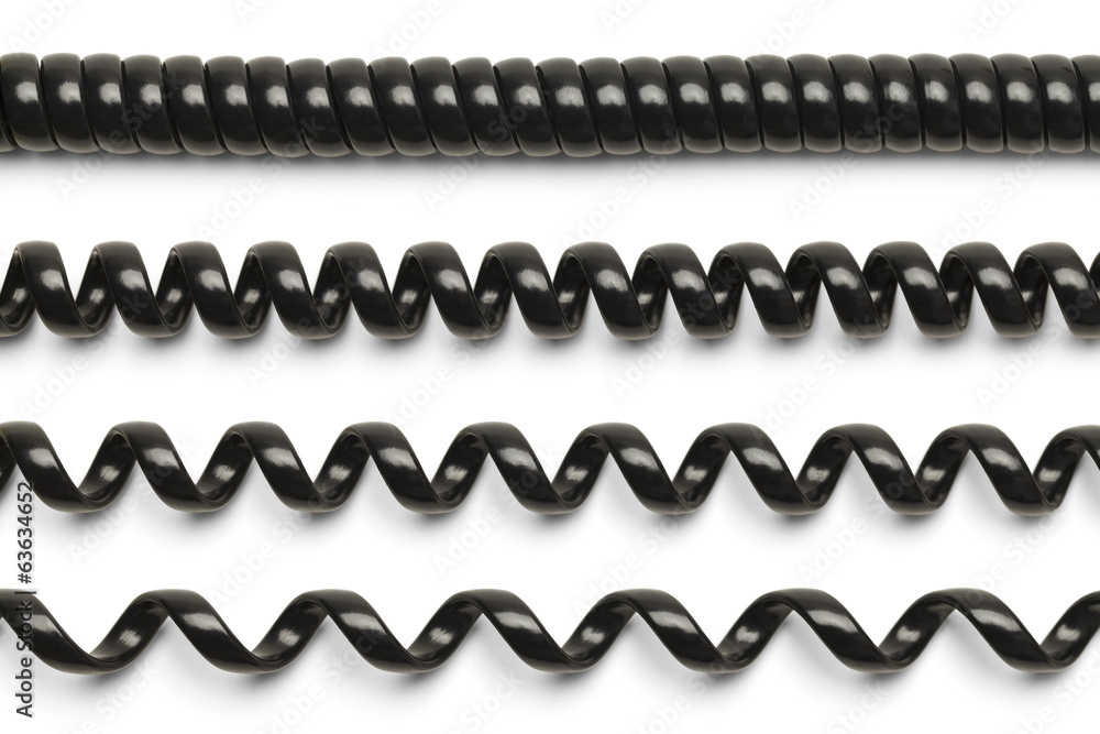 Wall Mural Black Phone Cord