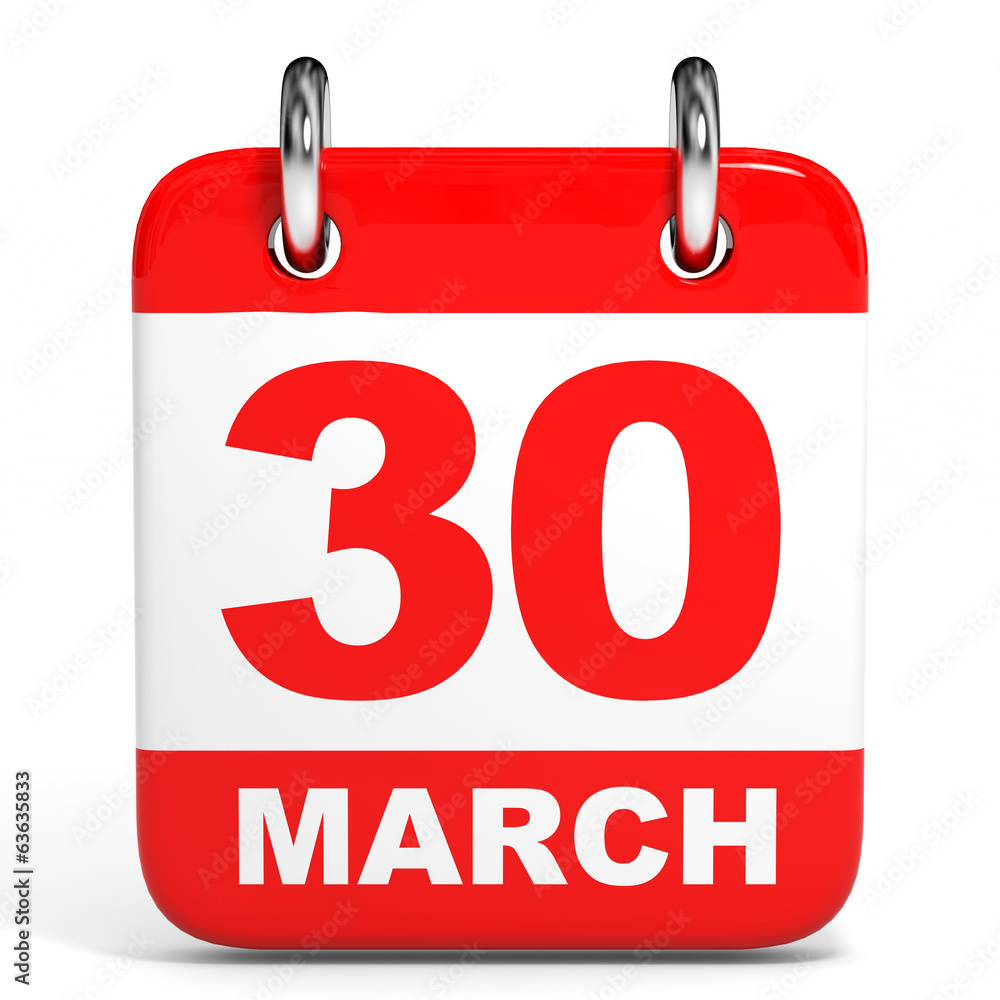 Calendar. 30 March. Calendar. 30 March.